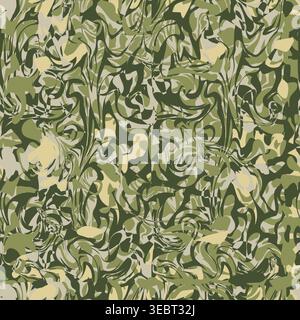 Camouflage seamless pattern creating military style background Stock Vector