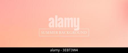 Minimalistic Peach pink gradient. Calm abstract banner. Vector background in beige colors Stock Vector