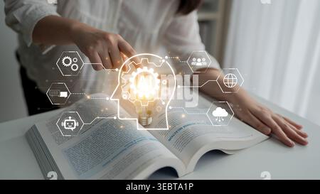 AI governance connects enterprise data, cloud and collaboration for trusted automation. AI supports policy, risk and compliance, improving decisions Stock Photo
