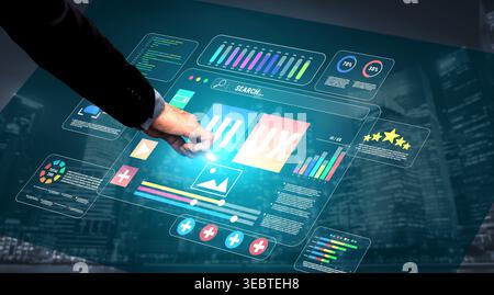 Modern User Experience Interface with Analytics Dashboard for Innovative Digital Solutions and Business Visualization Concepts Quark. Stock Photo