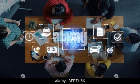 Artificial intelligence automates customer services across finance, insurance and mobility with faster processing and decision support. Corpus Stock Photo