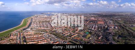 Den Helder Panoramic Aerial Star Fortress City North Sea Texel Netherlands North Holland Stock Photo