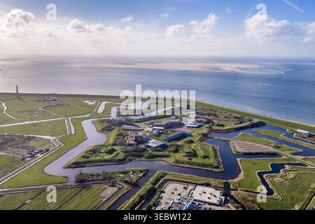 Fort Kijkduin Den Helder Panoramic Aerial Star Fortress City North Sea Texel Netherlands North Holland Stock Photo