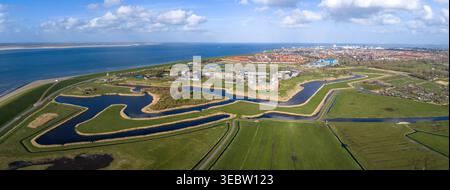 Fort Kijkduin Den Helder Panoramic Aerial Star Fortress City North Sea Texel Netherlands North Holland Stock Photo