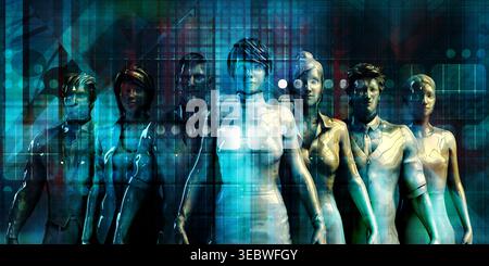 Artificial Intelligence Theme Supports Career Development Stock Photo
