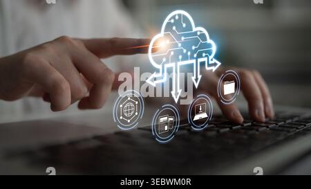 Cloud computing enables digital growth with secure data storage, scalable infrastructure, and strategic cloud-based business solutions. Latch Stock Photo