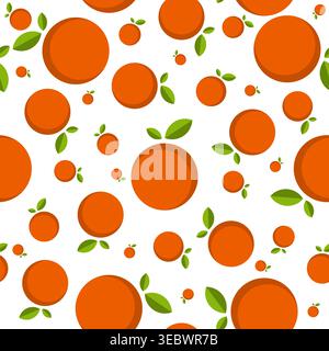 Orange Fruits Seamless Pattern Vector Stock Vector