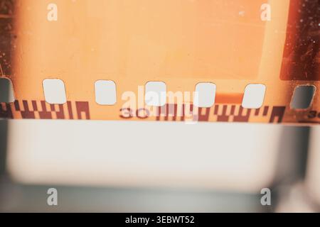 Close-up of camera film roll with number 30 visible under natural light Stock Photo