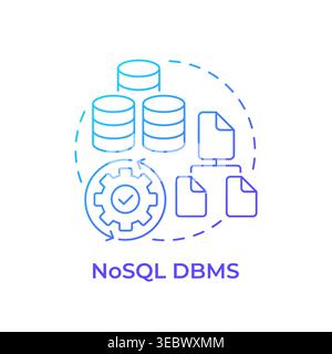 Nosql dbms blue gradient concept icon Stock Vector