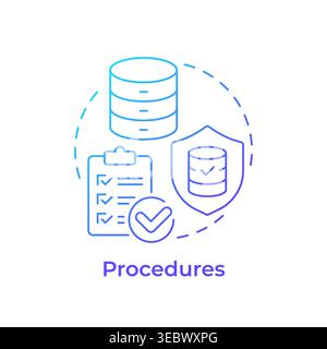 Procedures blue gradient concept icon Stock Vector