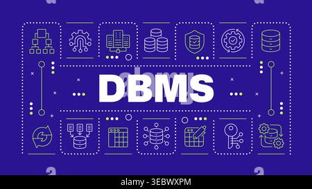 DBMS blue word concept Stock Vector