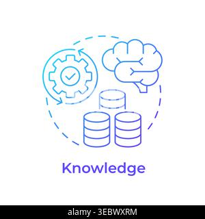 Knowledge blue gradient concept icon Stock Vector
