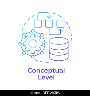 Conceptual level blue gradient concept icon Stock Vector