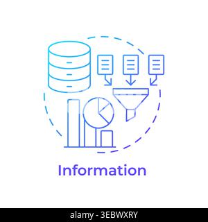 Information blue gradient concept icon Stock Vector