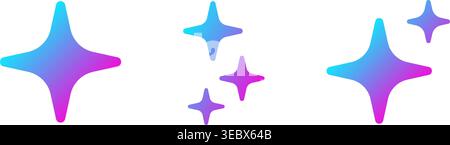 AI star icon. Artificial intelligence symbol. Gradient blue purple digital AI robot sign. Magic star smart assistant. Modern design element. Vector Stock Vector