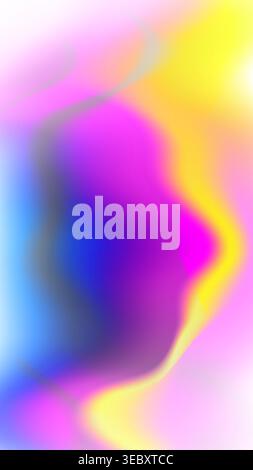 Colorful fluid gradient background featuring soft wavy shapes in blue, pink, yellow and purple hues Stock Vector