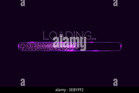 Loading bar, low poly style banner. Abstract modern vector illustration on blue background. Stock Vector