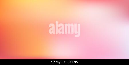 Gradient abstract fluid background, orange and pink color, creative mesh bright modern wallpaper. Vector illustration. Stock Vector