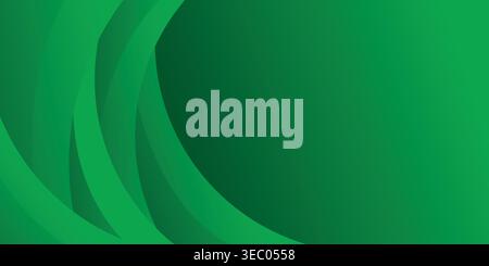 Abstract Green Dynamic Curved Wave Lines Background Vector Geometric Gradient Banner Design for Business Presentation Wallpaper Graphic Web Header Lay Stock Vector