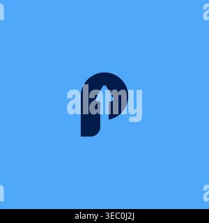 Letter P Arrow Logo Design Stock Vector