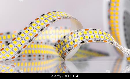 Led strip lights providing modern, energy efficient illumination Stock Photo