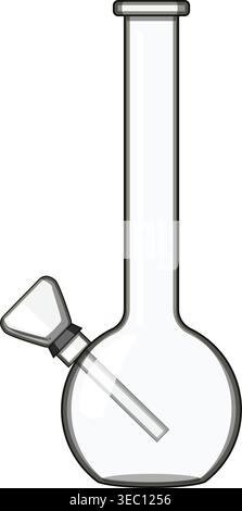 Glass water pipe for smoking herbs or tobacco Stock Vector