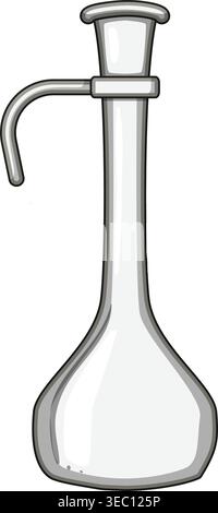 Glass smoking device for herbal consumption illustration Stock Vector