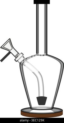 Water pipe device for smoking cannabis or herbs Stock Vector