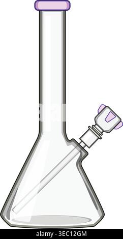 Glass water apparatus for herbal consumption Stock Vector