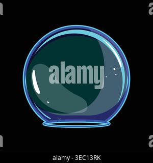 Electric field barrier force shield protecting bubble Stock Vector