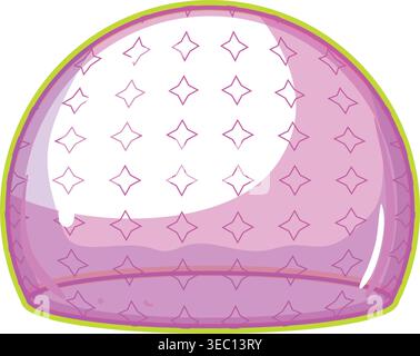 Pink energy shield protecting bubble effect generating concept Stock Vector