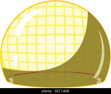 Yellow force field protecting digital data grid Stock Vector