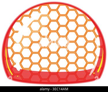 Futuristic energy shield effect generating protective barrier Stock Vector
