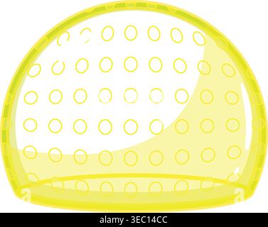 Futuristic transparent dome protecting digital technology concept Stock Vector