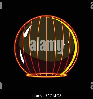 Electric field barrier containing protected sphere element Stock Vector
