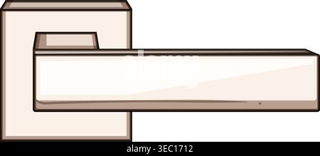 Modern door handle lever for access and security Stock Vector
