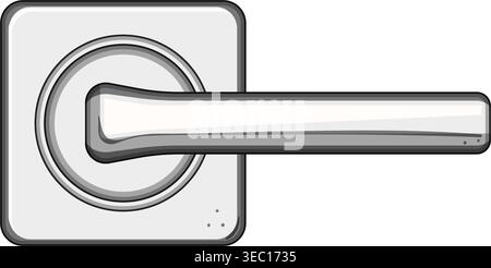 Modern door handle providing access and security concept Stock Vector