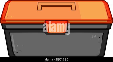 Plastic toolbox storing repair and maintenance tools Stock Vector
