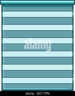 Roller blind with alternating striped pattern design Stock Vector
