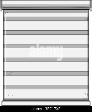 Roller blind offering privacy and light control Stock Vector