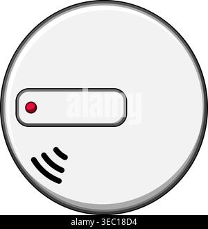 Smoke detector detecting danger providing home safety Stock Vector