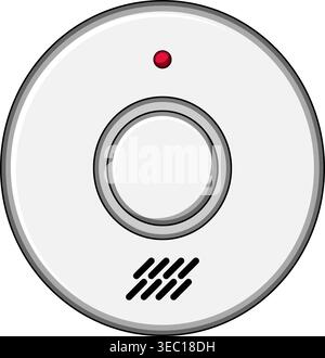 Smoke detector detecting danger providing home security Stock Vector