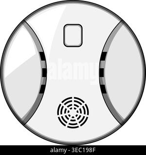 Smoke detector detecting danger providing home safety Stock Vector