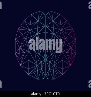 Brain. Artificial intelligence. Brainstorm, Creativity and Thinking Idea Concept. Artificial intelligence. Vector Illustration. Stock Vector