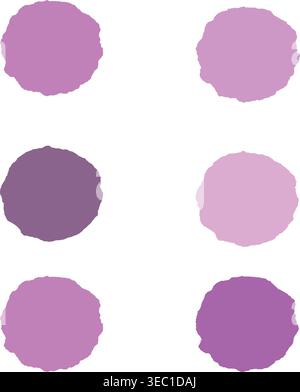 Purple Abstract Blob Shapes Vector Set – Organic Paint Spot Collection, Minimal Fluid Background Elements for Modern Design Stock Vector