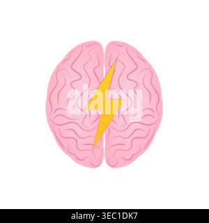 Brain. Brainstorm. Creativity and Thinking Idea Concept. Vector Illustration. Stock Vector
