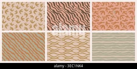 Abstract seamless backgrounds. Organic shapes. Stock Vector