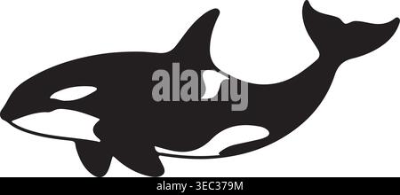Majestic Killer Whale Orca Silhouette Vector Illustration Stock Vector