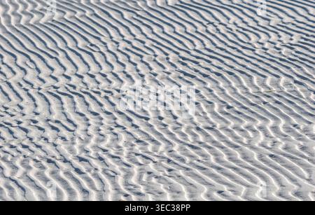 Ripple  patterns in sand on a Gulf of America Florida beach Stock Photo