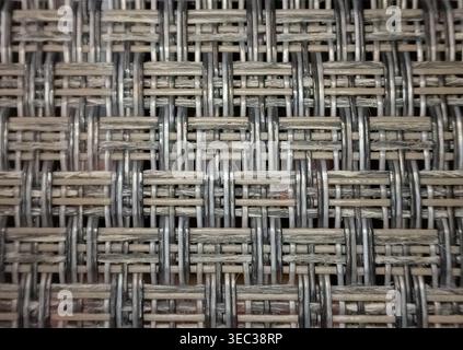 Closeup of interwoven lines of grey and yellow Stock Photo